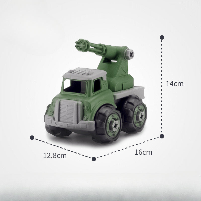 Wholesale Children's Puzzle Early Education Tank DIY Screwing, Disassembling, Assembling, and Assembling Military Toys